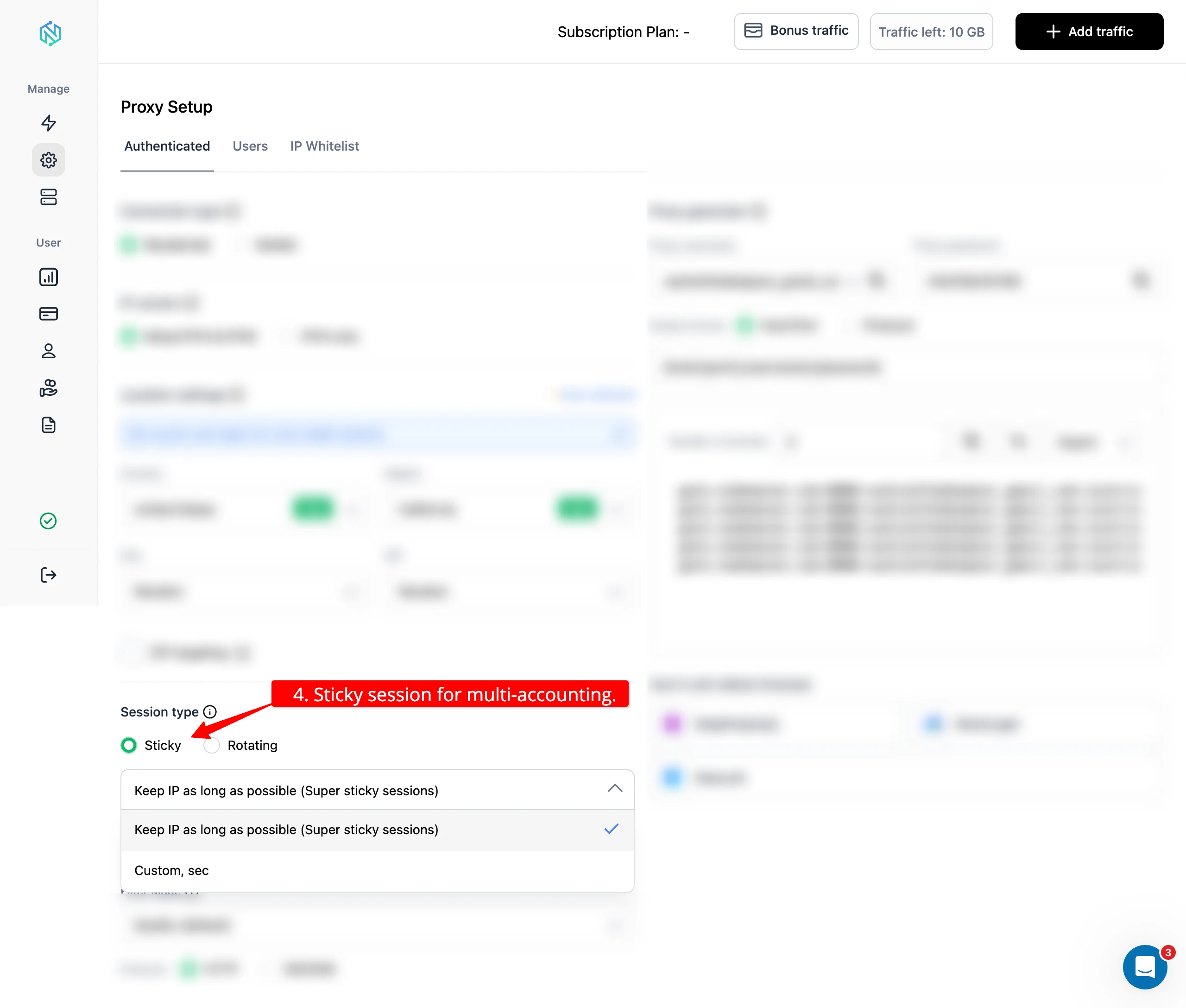 NodeMaven session type selection — sticky vs rotating proxy sessions