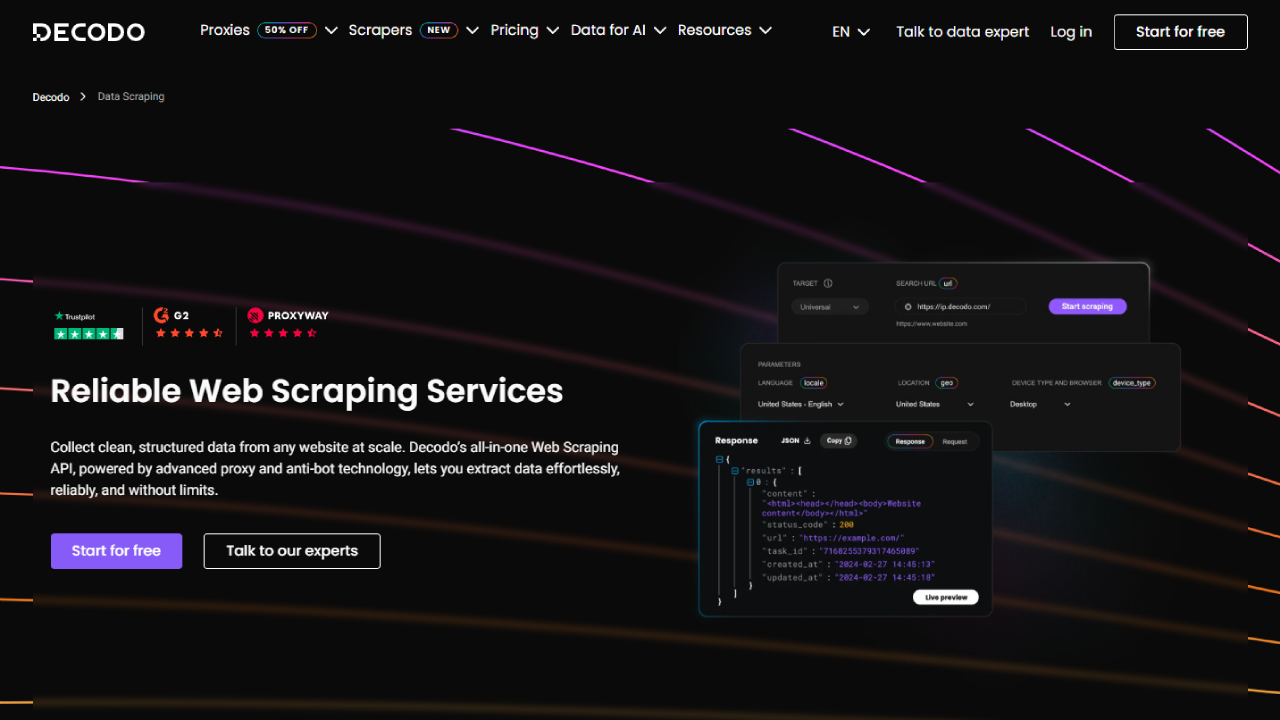 Best Web Scraping API Providers in 2026